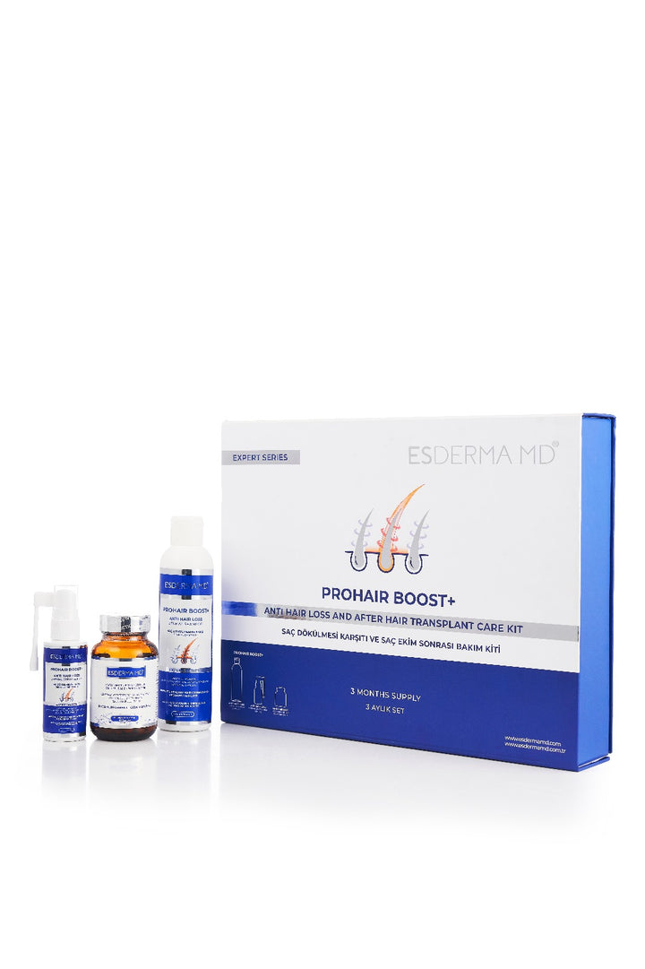 Prohair Boost+ Saç Dökülmesine Karşı ve Saç Ekimi Sonrası Bakım Seti (3 Aylık Set)